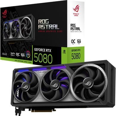 ASUS Видеокарта ASUS GeForce RTX 5080 16GB GDDR7 OC ROG-ASTRAL-RTX5080-O16G-GAMING 90YV0LV0-M0NA00 фото