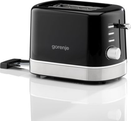 Gorenje Тостер 850Вт, підігрів, розморожування, пластик, чорний