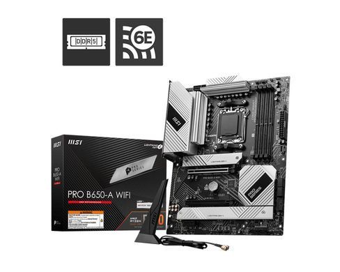 MSI Материнcкая плата PRO B650-A WIFI sAM5 B650 4xDDR5 M.2 HDMI DP WiFi BT ATX 911-7D75-013 фото