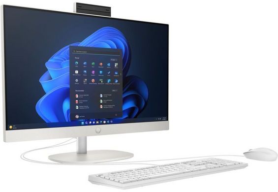 HP Комп'ютер персональний моноблок 240-G10 23.8" FHD IPS AG, Intel i3-N300, 8GB, F512GB, UMA, WiFi, кл+м, 3р, DOS, білий 8T2Z6ES фото