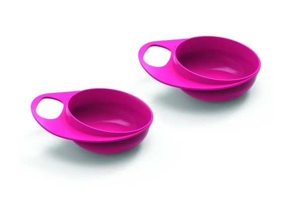 Тарелка Nuvita для кормления Easy Eating глубокая 2шт. Розовая NV8431Pink фото