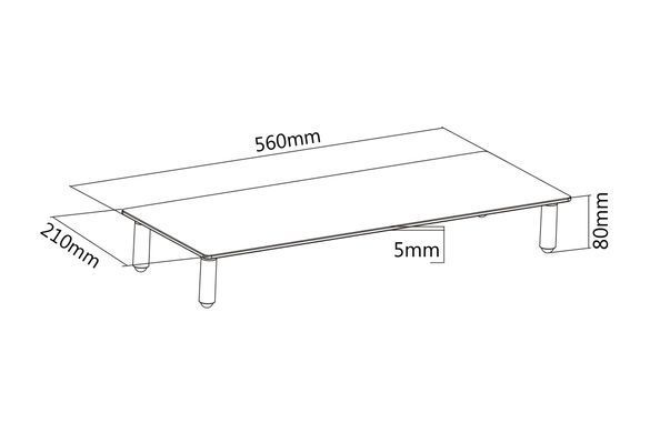 Digitus Подставка для монитора DIGITUS Universal glass monitor riser, до 20кг DA-90358 фото