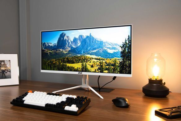 2E Монитор 25.7" D2621W HDMI, DP, Audio, IPS, 2560x1080, 21:9, 75Hz, FreeSync, White 2E-D2621W-01.UA фото