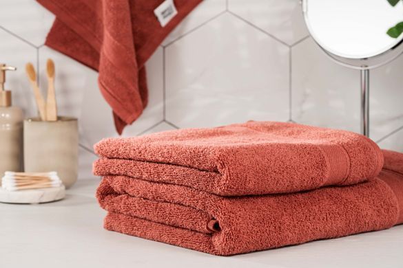 ARDESTO Рушник махровий SuperSoft, теракота, 30х50см, 100% бавовна