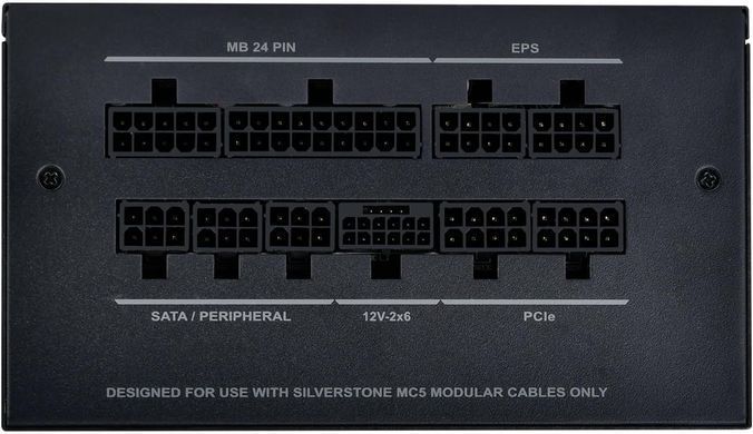 SilverStone Блок живлення Decathlon (750W), >90%, 80+ Gold, 120мм, 1xMB, 24pin(20+4), 2xCPU 8pin(4+4), 4xMolex, 8xSATA, 4xPCIe 8pin(6+2), 1 x 12V-2x6, Fully modular SST-DA750R-GMA фото