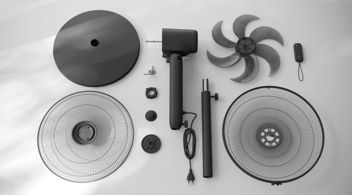 Philips Вентилятор напольный Series 1001, 45см, 47Вт, пульт ДУ, опора круглая, ароматерапия, черный