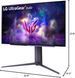 LG Монітор 27" 27GS95QE-B 2xHDMI, DP, USB, Audio, OLED, 2560x1440, 240Hz, 0.03ms, DCI-P3 98.5%, G-SYNC, FreeSync, AdaptiveSync, Pivot, DisplayHDR TRUE BLACK 400 2 - магазин Coolbaba Toys