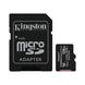 Карта памяти Kingston microSD 128GB C10 UHS-I R100MB/s + SD 1 - магазин Coolbaba Toys