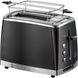 Toaster Russell Hobbs Matte Black 2 Slice, 1550W, stainless steel, heating, defrosting, black 1 - магазин Coolbaba Toys