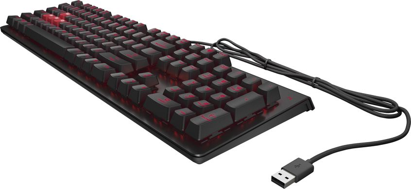 Клавіатура HP OMEN Encoder LED 104key Cherry MX Red USB Black 6YW76AA фото