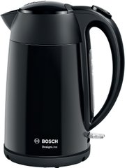Електрочайник Bosch, 1.7л, метал, чорний TWK3P423 фото