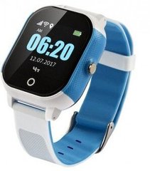 Дитячий телефон-годинник з GPS трекером GOGPS К23 синій з білим - купити в інтернет-магазині Coolbaba Toys