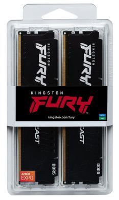 Kingston Пам'ять ПК DDR5 64GB KIT (32GBx2) 5600 FURY Beast KF556C40BB2K2-64 фото