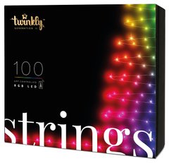 Гірлянда Smart LED Twinkly Strings RGB 100, Gen II, IP44, довжина 8м, кабель чорний - купити в інтернет-магазині Coolbaba Toys