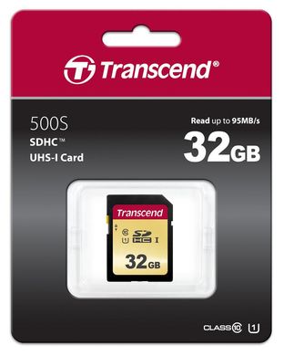 Карта памяти Transcend SD 32GB C10 UHS-I R95/W60MB/s TS32GSDC500S фото