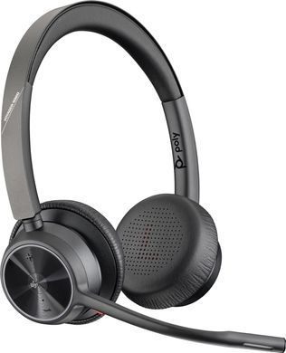 Poly Гарнітура комп'ютерна стерео On-ear Voyager 4320-M з адаптером BT700, USB-C, Bluetooth, всеспрямований, Acoustic fence, сертифікат Microsoft Teams, чорний 77Z30AA фото