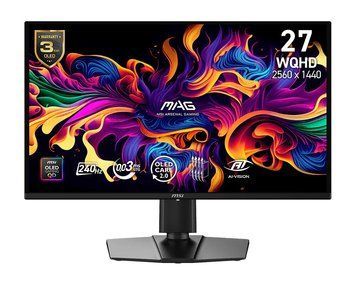 MSI Монітор MSI 26.5" MAG 274QP QD-OLED X24 2xHDMI, DP, Audio, QD-OLED, 2560x1440, 240Hz, 0.03ms, DCI-P3 99%, G-SYNC, FreeSync, Pivot, HDR400 9S6-3CFA9T-001 фото