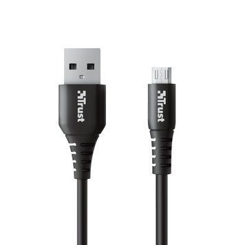 Кабель Trust NDURA USB-A - microUSB 1m black 23567_TRUST фото