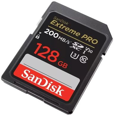 Карта пам'яті SanDisk SD 128GB C10 UHS-I U3 R200/W140MB/s Extreme Pro V30 SDSDXXD-128G-GN4IN фото