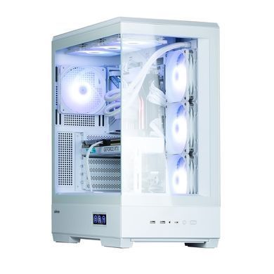 Zalman Корпус P50 DS без БП, 2xUSB3.0, 1xUSBType-C, 4x120мм ARGB, VGA 435мм, LCS ready, TG Side Panel, ATX, белый P50DSWHITE фото