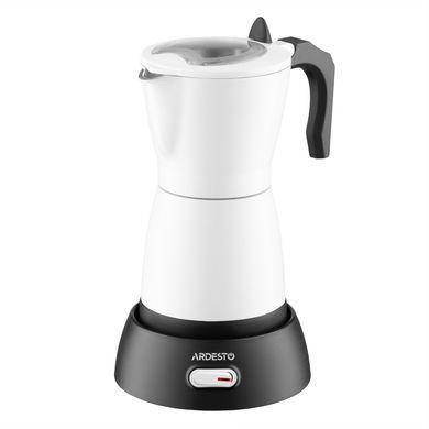ARDESTO Кавоварка електрична гейзерна 0.3л, мелена, білий CMM-X300W фото