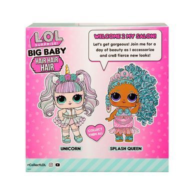 Игровой набор с мегакуклой L.O.L. SURPRISE! серии "Big Baby Hair Hair Hair" &ndash; ЕДИНОРОГ 579717 фото