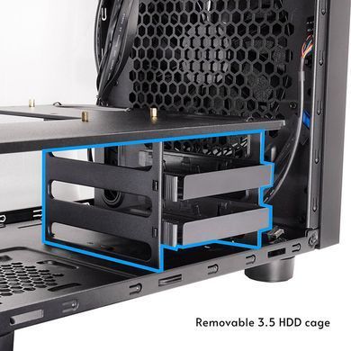 Chieftec Корпус The Cube CI-03B, без БЖ, 2xUSB3.0, 1xUSB3.2 Gen2 Type-C, 1x200мм HDB, VGA 335мм, LCS ready, mATX, чорний CI-03B-OP фото
