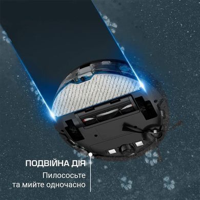 Rowenta Робот-пилосос миючий X-Plorer Serie 65, 2300ПаВт, h=7.8см, 0.3л, конт пил -0.4л, автон. робота до 168хв, чорний RR8L65WH фото