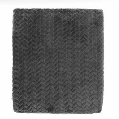 ARDESTO Плед Jacquard Braid 160х200см, 100% поліестер, сірий