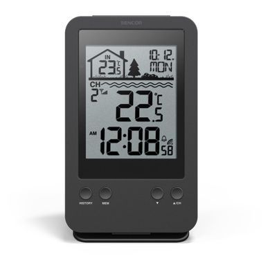 Sencor Метеостанція для басейну, внутр/зовн вимірювання, AAx2+AAx2, темп-ра, чорний SWS6900POOL фото