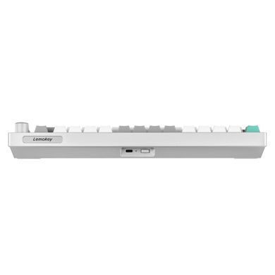 Lemokey Клавіатура механічна P1 Pro 84Key, Keychron Super Banana, WL/BT/USB-A, QMK/VIA, Hot-Swap, EN/UKR, RGB, Knob, Space Silver P1P-X4-UA фото