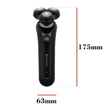 Remington Бритва електр. роторна X5 Limitless X, бритв.головок-3, від мережі, сух.+волог., тример, водонепрон., швид. зарядка, чорний XR1755 фото