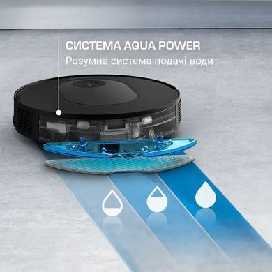 Rowenta Робот-пилосос миючий X-Plorer Serie 65, 2300ПаВт, h=7.8см, 0.3л, конт пил -0.4л, автон. робота до 168хв, чорний RR8L65WH фото