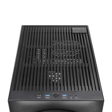 Chieftec Корпус The Cube CI-03B, без БЖ, 2xUSB3.0, 1xUSB3.2 Gen2 Type-C, 1x200мм HDB, VGA 335мм, LCS ready, mATX, чорний CI-03B-OP фото