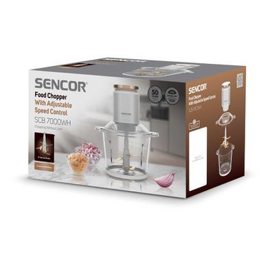 Sencor Подрібнювач Sencor, 800 Вт, 6 лез, чаша-3 л., скло, білий SCB7000WH фото
