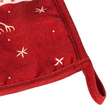 ARDESTO Прихватка Happy Holidays 20х20см, 90% поліестер, 10% бавовна, червоний