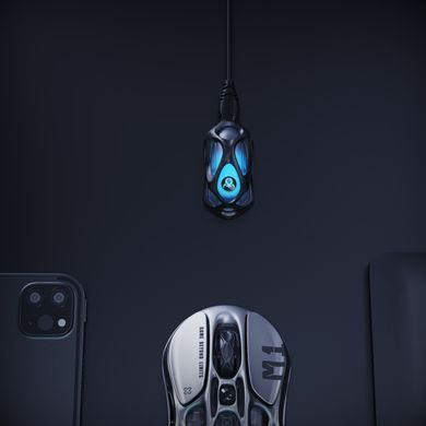 GravaStar Миша Mercury M1 Pro, magnesium alloy body, BT/WL/USB-A, RGB, Battle-Worn GRAVASTARM1PRO_WSM фото