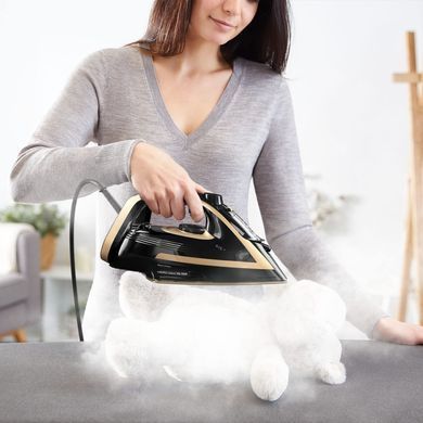 Утюг Tefal PUREGLISS, 3000Вт, 270мл, паровой удар -280гр, постоянный пар - 50гр, керам. подошва, черно-медный FV8064E0 фото