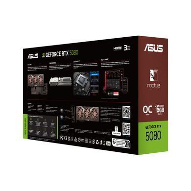 ASUS Відеокарта GeForce RTX 5080 16GB GDDR7 OC RTX5080-O16G-NOCTUA 90YV0M32-M0NA00 фото