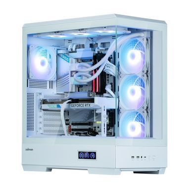 Zalman Корпус P50 DS без БП, 2xUSB3.0, 1xUSBType-C, 4x120мм ARGB, VGA 435мм, LCS ready, TG Side Panel, ATX, белый P50DSWHITE фото
