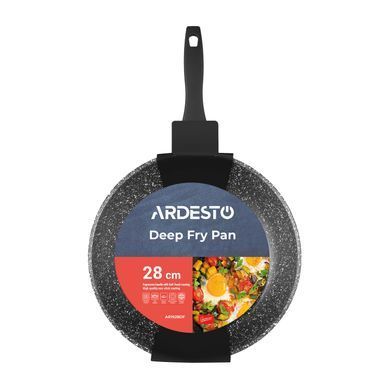 Сковорода глибока Ardesto Gemini Anzio 28 см, чорний, алюміній AR1928DF фото