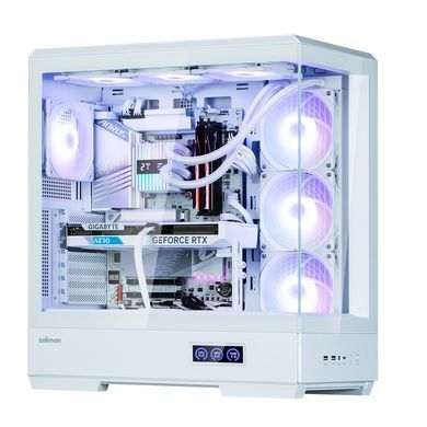 Zalman Корпус P50 DS без БП, 2xUSB3.0, 1xUSBType-C, 4x120мм ARGB, VGA 435мм, LCS ready, TG Side Panel, ATX, белый P50DSWHITE фото