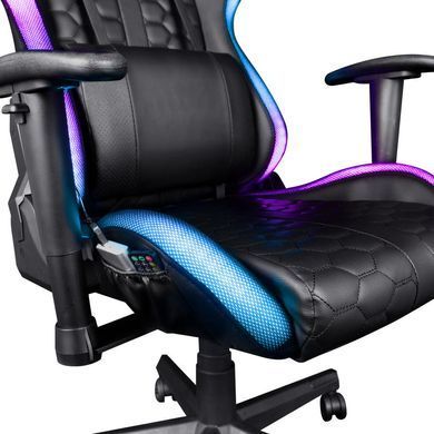 Trust Крісло GXT 716 Rizza, ПУ шкіра, 3D-Armrests, RGB, чорний 25376_TRUST фото