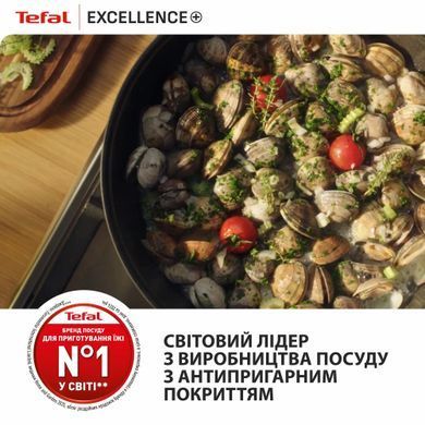 Tefal Сотейник Tefal Excellence+, з кришкою, 24см, алюміній, скло, бакеліт, чорний G3308802 фото