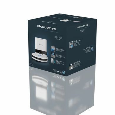 Rowenta Робот-пылесос моющий X-Plorer Serie 90 +, 60000ПаВт, h=9.7см, влажная уборка, мешок-0.29л, конт пыль -0.26л, автон. раб. до 270мин, белый RR8797WH фото