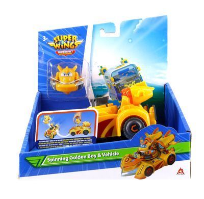 Super Wings Ігровий набір Spinning Vehicle Золотий Хлопчик (Golden Boy) EU770331 фото