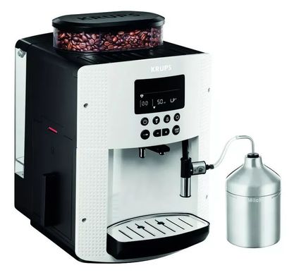 Кофемашина Krups Essential , 1,7л, зерно, автомат.капуч, белый EA816170 фото