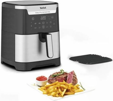 Tefal Мультипечь EasyFry&Grill XXL, 1830Вт, чаша-6.5л, сенсорное управл., 8 програм, пластик, серо-черный EY801D15 фото