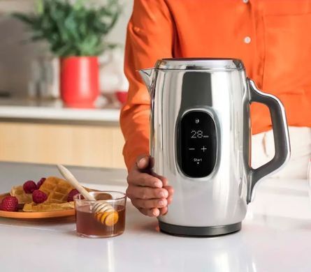 Tefal Електрочайник Majestuo 1.5л, з подвійними стінками, 9 темп.реж, підтримка температури, сенсорне управління, нержавіюча сталь KI883D10 фото
