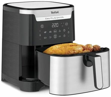 Tefal Мультипечь EasyFry&Grill XXL, 1830Вт, чаша-6.5л, сенсорное управл., 8 програм, пластик, серо-черный EY801D15 фото